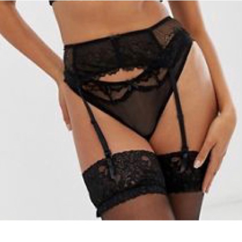 Black garter belt